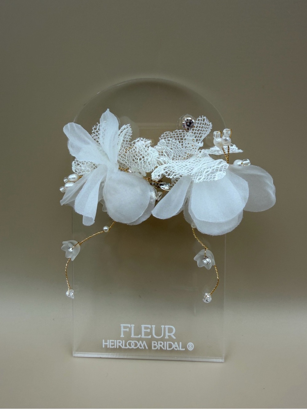 Heirloom Bridal Fleur White Floral Statement Earrings
